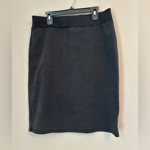 Toad&Co All Black, Mid Length Pencil Skirt, Medium